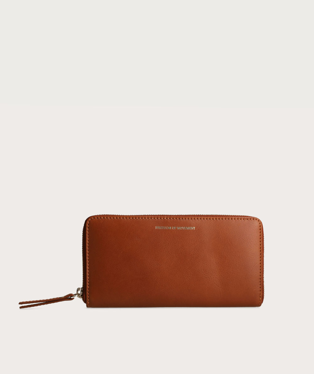 Ladies Zip Wallet - Bourbon