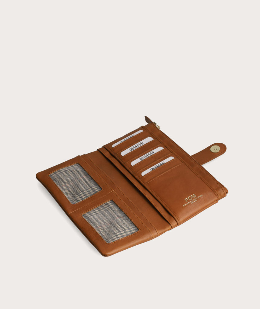 Ladies Clip Wallet - Bourbon