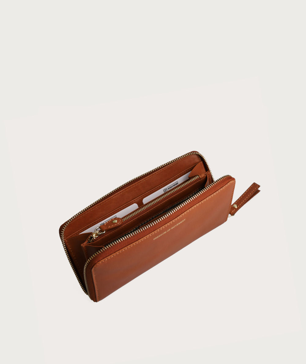 Ladies Zip Wallet - Bourbon